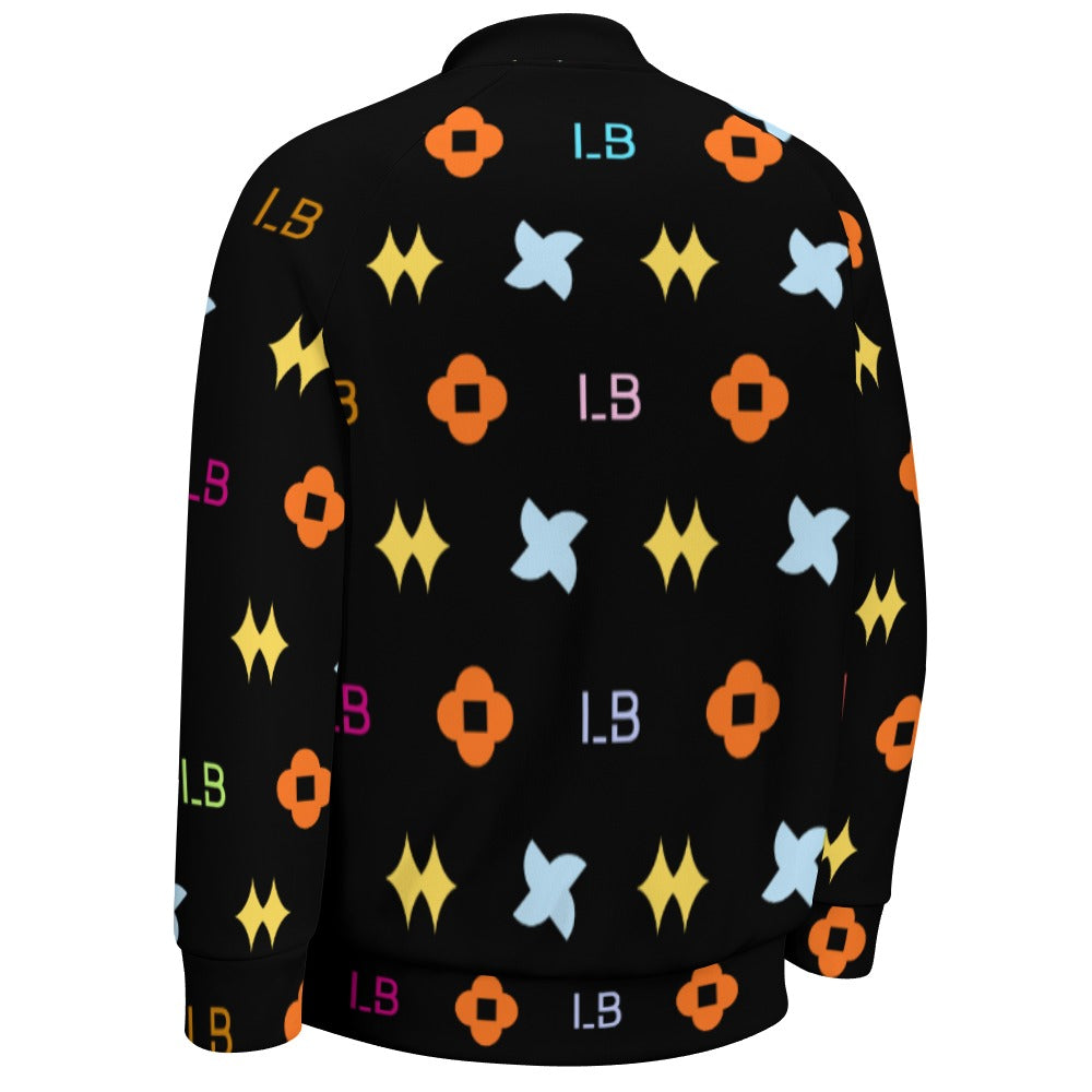 LauBelle Mens Classic Varsity Baseball Jacket Snap Button