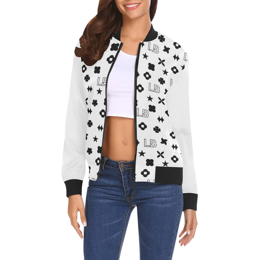 All Over Print Bomber Jacket for Women ( H19) - LauBelle Brand