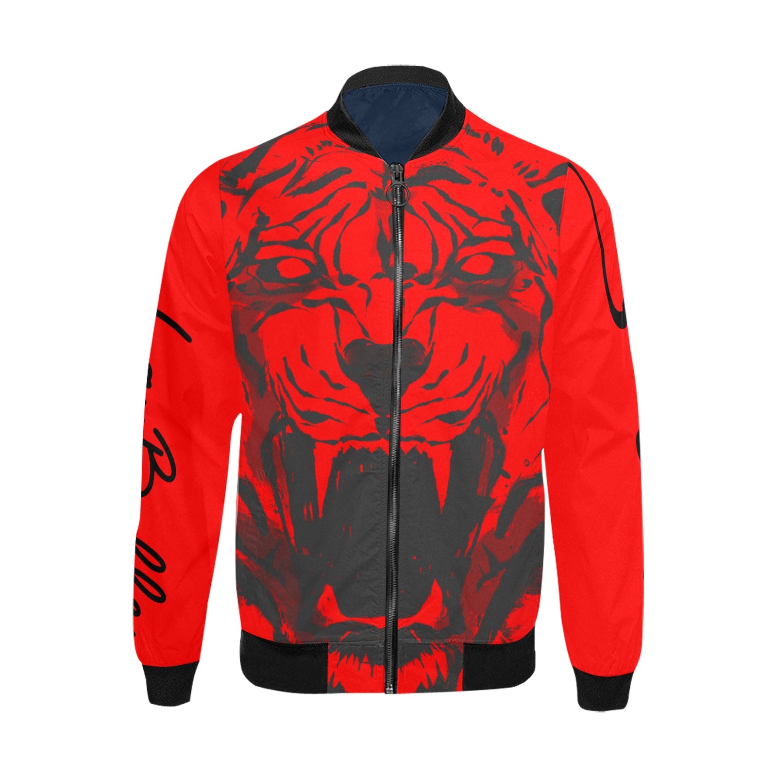 LauBelle Mens Heavyweight Zip-Up Bomber Jacket