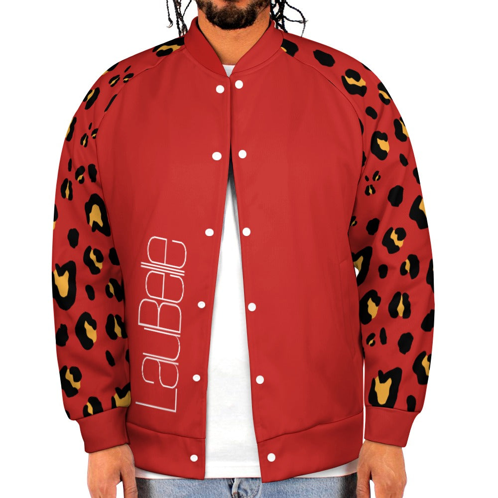 LauBelle Mens Classic Varsity Baseball Jacket Snap Button