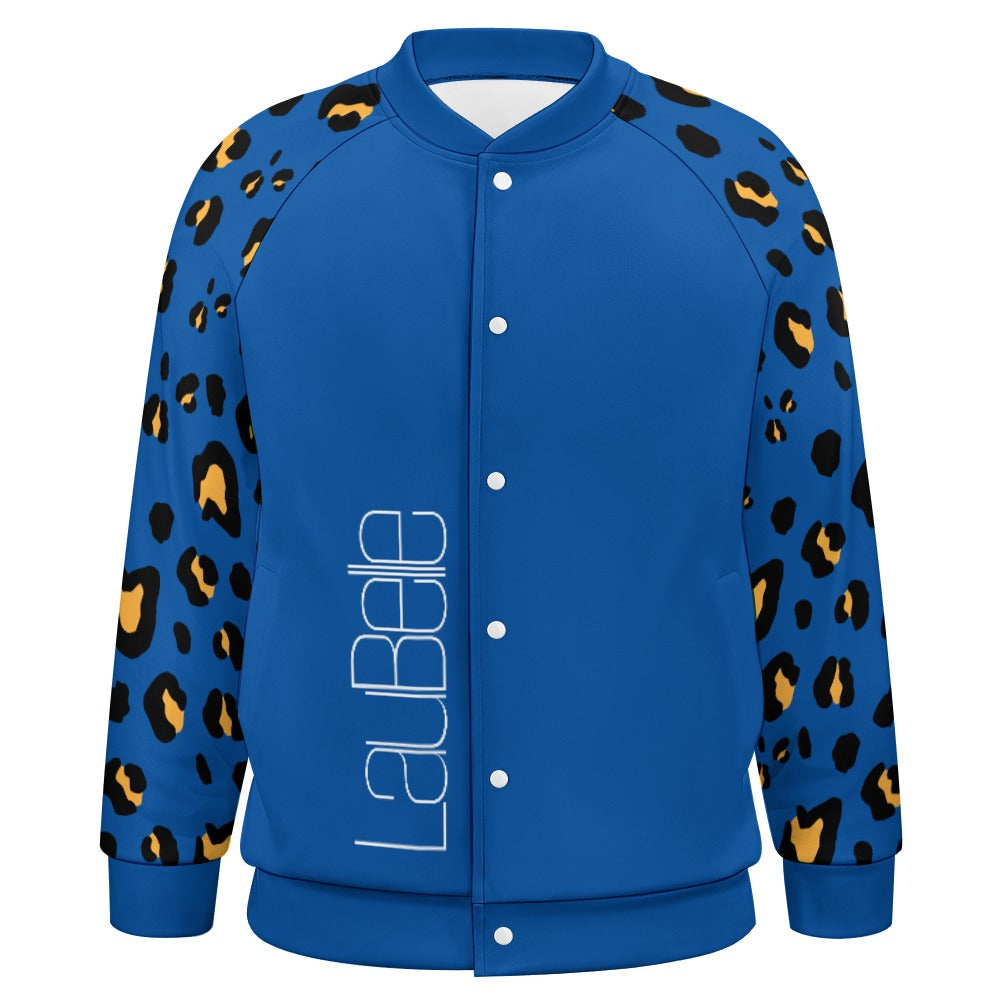 LauBelle Mens Classic Varsity Baseball Jacket Snap Button